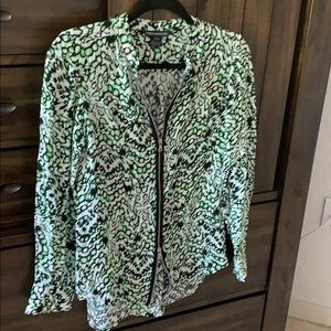 French Connection zip front blouse S 4